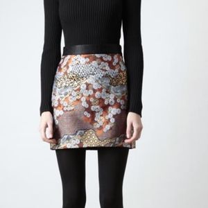 Proenza schouler silk brocade skirt